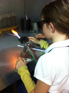 Glass blowing at Corning Museum of Glass